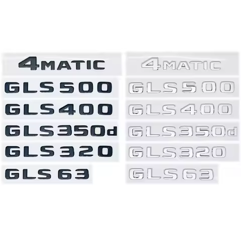 ABS Car Trunk Letters Logo Emblem Badge Decals Sticker For Mercedes Benz GLS Class GLS400 GLS500 GLS