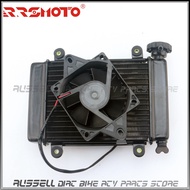 ATV Water Radiator Cooling with fan For Dirt Pit PRO bike Motorcycle ATV 4 wheel 125cc 150cc 200CC 250CC Quad Buggy