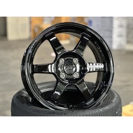 NEW 16X7J AOW TE37 Rim (set of 4) Black 4X100 for City Jazz Vios Yaris Myvi Mazda 2