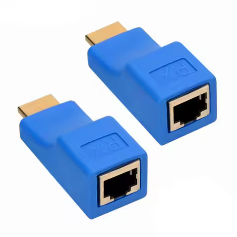 1 Pair RJ45 4K HDMI-compatible Extender Extension Up to 30m Over CAT5e Cat6 Network Ethernet LAN for