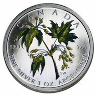 Silver Color canada Maple leaf spring 2003 1oz silver coin