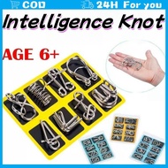 Intelligence Knot 8pcs Metal Puzzle Baffling puzzle Games Baby Teaching 6+