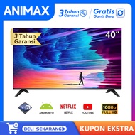Animax TV 40 Inch Android 11 Smart TV Digital LED TV HD 40 inch FHD Ready Televisi Murah