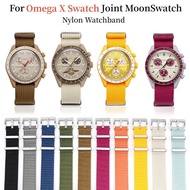 Original △▬ Nylon WatchBand for Omega for Swatch Joint MoonSwatch Constellation Planetary 20mm Bracelet Men Women Waterproof Sport Strap
