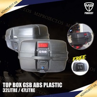 ✯Top Box GSB ABS Plastic V1 32L47L GSB V2 M47 Heavy Duty Plastic Top Box Motorcycle Universal -by m2