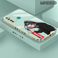 MHKEID Casing Ponsel untuk Infinix Hot 9 Pro Hot 9 Play Hot 8 Pro X655C X650 X650C Case wadah Telepon Hp anti guncangan lembut Cases lapisan Kesing permukaan batas karakter Anime trendi Casing penutup Softcase