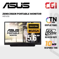 Asus Zenscreen 15.6" MB165B WXGA TN 60Hz USB 3.0 Narrow Bezel Portable Monitor
