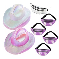 Cowgirl Hat Shining Glitter Waist Bag Elegant Photo Props Bachelorette Party Cowgirl Hat Bride Hat