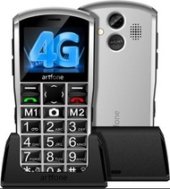 Artfone A400 老年人手機 4G 2.4 吋彩色螢幕大按鈕附充電底座、手電筒、2MP 相機 hysckp Artfone A400 Seniors Mobile Phone 4G 2.4 C