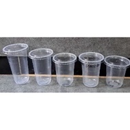 Krt Thick and sturdy flat clear lid for DB cups (large diameter), ornaments/stripes. 50pcs/pack. Can