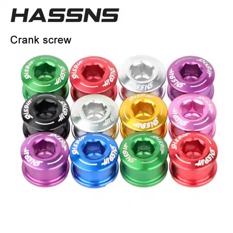 HASSNS Chainring Bolts 5Pcs Integrated Crankset Mtb Chainwheel Screws Monoplate Cranks Bicycle Denta