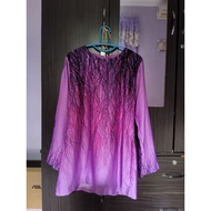 Baju kurung modern satin preloved