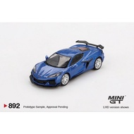 MINI GT MGT00892-R Chevrolet Corvette Z06 2023 Elkhart Lake Blue Metallic