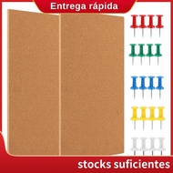 Cork Board Bulletin Board, Small Rectangular Pin Board for Wall, Self-Adhesive Cork Board for Office