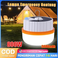 【COD】Lampu Emergency Gantung Solar Panel Camping Lamp 800W Lampu Gantung Superterang magnet LED Emer