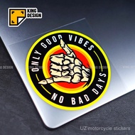 Ready Stock 666 Gesture Stickers Bumper Fuel Tank Cap Scratches Block Helmets Electric Vehicles Moto