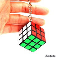 3x3 Rotatable Rubik's Cube Keychain 3-Layer Rubik's Cube