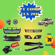 Sett Bodykit Proton Saga Flx Combo Set Bumper Depan Belakang Fog Lamp Cover Fender Cover Free Clip