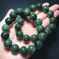 🍀JADE🍀 หยกพม่าแท้ หยกจักรพรรดิ คัดสีเข้มสวย หินนำโชคแท้ 12 มิล  (Premium)