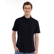 GIORDANO Men's Frog Short Sleeves Oxford Shirt (01044210) - 02 - Black