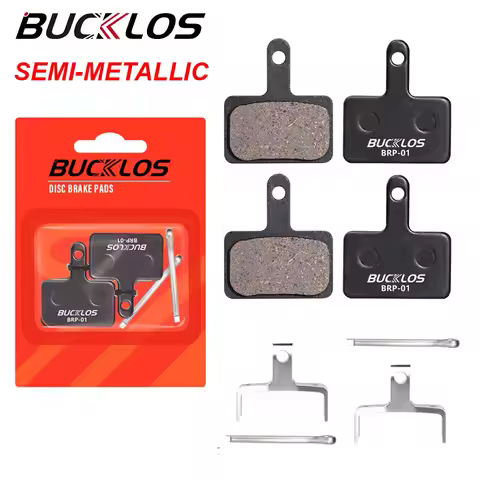 BUCKLOS Bike Disc Brake Pads for Shimano B01S/B03S/B05S-RX MTB Semi Metallic Brake Pads Durable Bicy