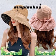 SIMPLE Bucket Hat Spring Summer Panama Hat Anti-UV Foldable Sun Hat