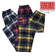 Robi & Peach: Mandy Pranella Straight Pants For Men (L) | Unisex Plaid Pants for Men & Women