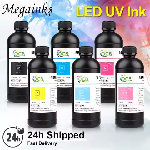 500ML LED UV Ink for Epson Roland for Mimaki Mutoh DX4 DX5 DX6 DX7 i3200 L1800 XP600 Printhead UV Fl