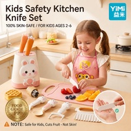 YIMI 16PCS Kids Knife Set Toy Toddler Kitchen Cooking Set Safe Plastic Knive Toys With Cutting Board