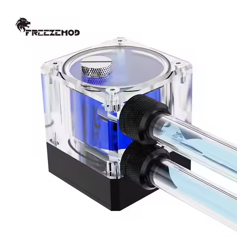 FREEZEMOD Integrated water pump water tank total height 7CM with flow indicator, For Water cooling s