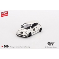 MINI GT 1:64 LB-WORKS x Abas Works Abarth 595 - Gara White