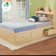 Dipan tempat tidur minimalis Dipan ukuran 100x200 kayu solid mahoni 