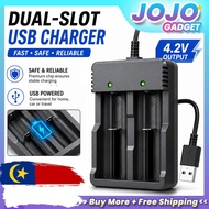 USB Battery Charger 2 Slot 18650 26650 21700 Li-ion Rechargeable Battery Smart Charger Fast Charging