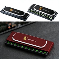 Porsche Car Temporary Parking Card Phone Number Card Plate Car Sticker Car Park Stop Card Accessorie