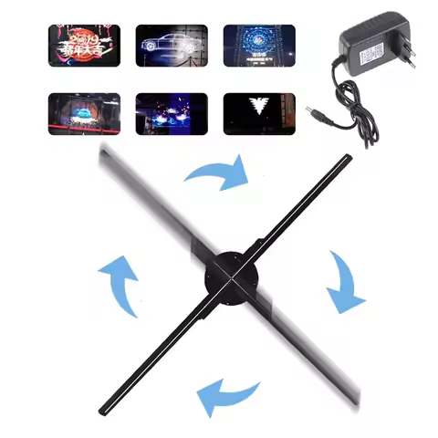 Hologram Advertising Fan Holo-graphic Display Air Fan Video Projector 224 Lights Store Shop Bar Casi