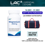 [Expiry Mar 2028] LAC Magnesium 250mg (90 Tablets) for Muscle Cramp Bone Density and Restful Sleep