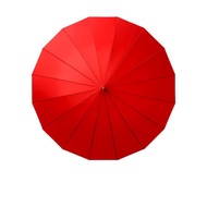 Payung merah Cina untuk hantaran perkahwinan, payung pengantin merah, payung perkahwinan gaya tradis