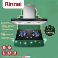 Rinnai 90cm Chimney Hood RH-C95F-SSVR + Built In Gas Hob 4.5kW RB-2HG