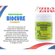 ZHG. BIOCURE Antibacterial (Doxycycline HCI) 20 Tablets for Dogs & Cats