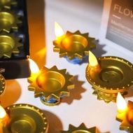 Simulated LED Candle Light Can Float Ramadan Decorative Light Deepavali Decorative Candle New Diwali