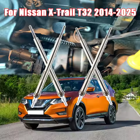 4PCS Diesel Heater Nickel Plating Glow Plugs 4.5V 1106500Q0L 110651749R For Nissan X-Trail T32 2014-
