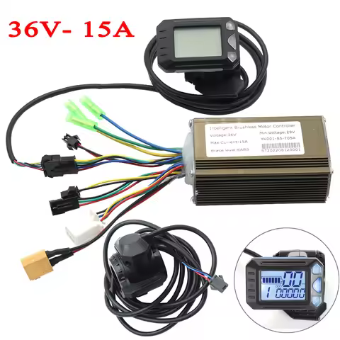 LCD Display S5 With Thumb Throttle Shifter+36v48v250w350w15A Controller Small Size For Electric Scoo