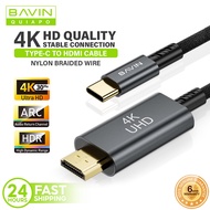 BAVIN HD26 USB-C to HDMI 4K High Speed Adapter Cable Plug & Play for Tablet & Smartphone /TV/ Laptop