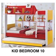 KID BED KID ROOM SET/ BEDROOM FURNITURE/CHILDREN BED/PULL OUT BED/DOUBLE DECKER BED/TRIPLE BEDFRAME/CHILDREN BEDFRAME/CARTOON BEDFRAME/PULL OUT BED/BUNK BED/KATIL BUDAK/KATIL KANAK