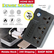 Power Strip 3 Universal Socket 3USB 6 USB Output 3.4A 2M UK Plug Travel Accessories Plug Extension