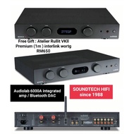 Audiolab 6000A 100 Watts Stereo Integrated Amplifier /Bluetooth DAC + FOC Atelier Rullit VKII Premium Interlink