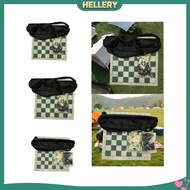 [HellerySG] Portable Chess Set,Luxury Chess Set,Combination with Storage Bag,Roll Up Chess