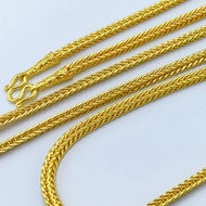 nirichstore สร้อยคอทองโคลนนิ่งเหมือนแท้ ลายกระดูกงูสี่เสา น้ำหนัก23บาท ยาว24นิ้ว สร้อยคอทองชุบ 0387