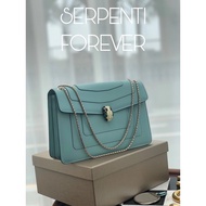 Top 1: 1/Female Bag Lake Orchid Cowhide Enamel Snake Head Chain Shoulder Bag Messenger Bag 287.5