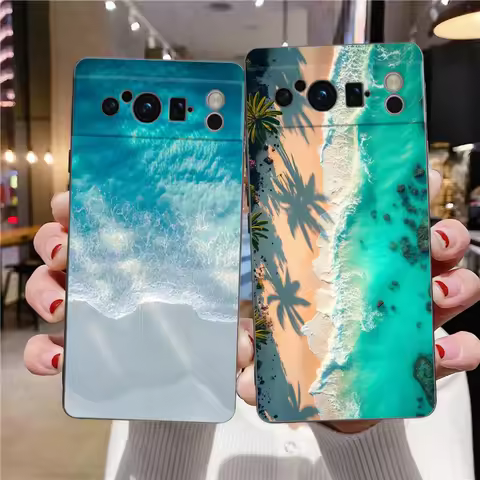 Blue Sea Ocean Waves Phone Case For Google Pixel 9 8 9A 8A 7 7A 6 Pro XL 6A 5G Black Soft Back Luxur